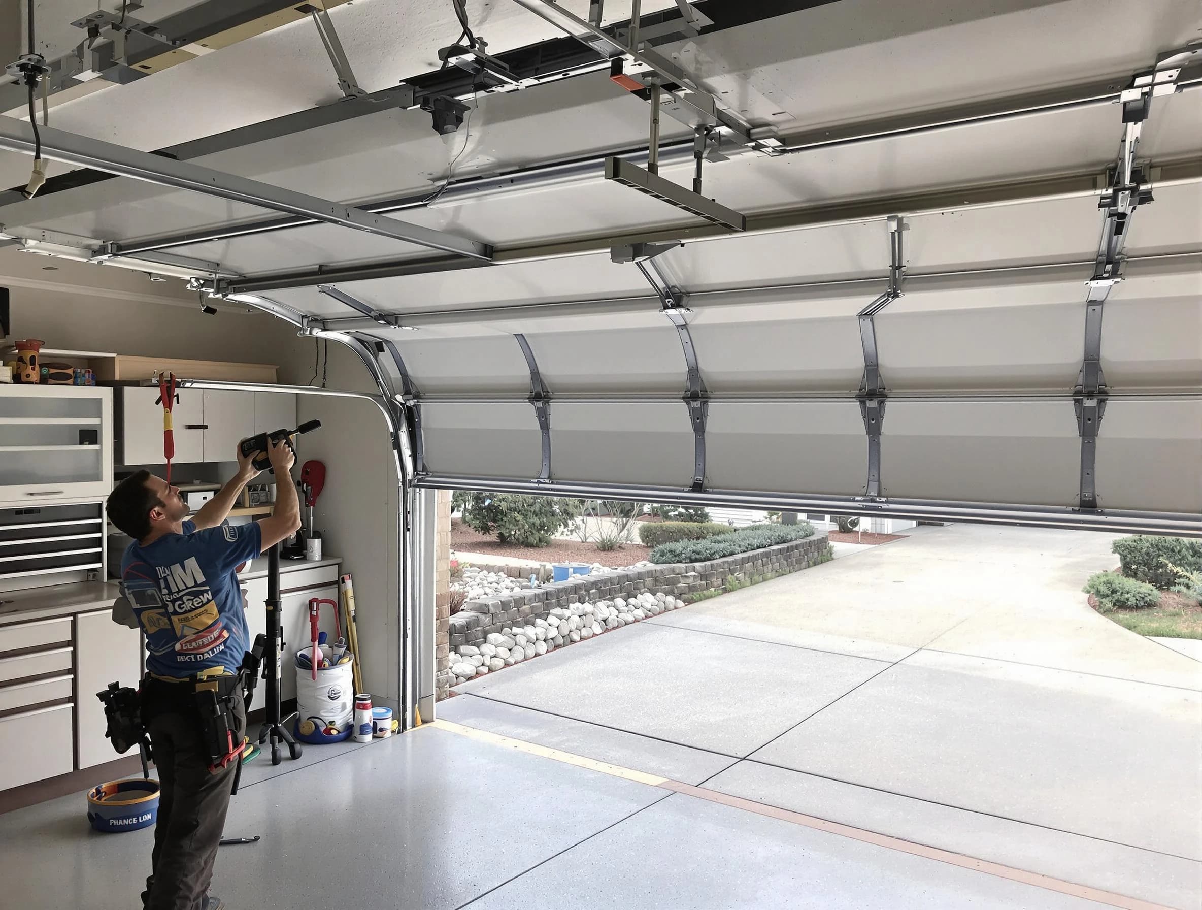 Garage door track repair service by Lake Wilderness Garage Door Repair in Lake Wilderness