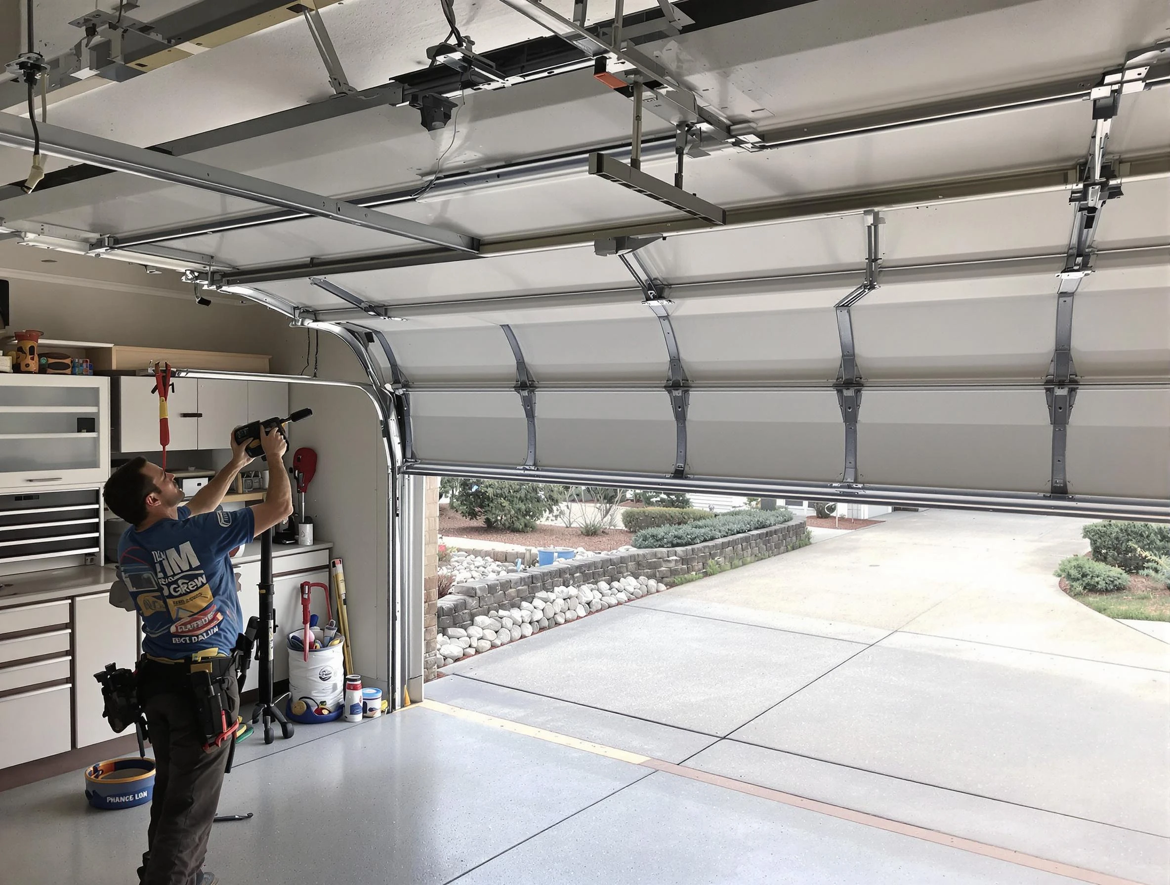 Garage door track repair service by Lake Wilderness Garage Door Repair in Lake Wilderness